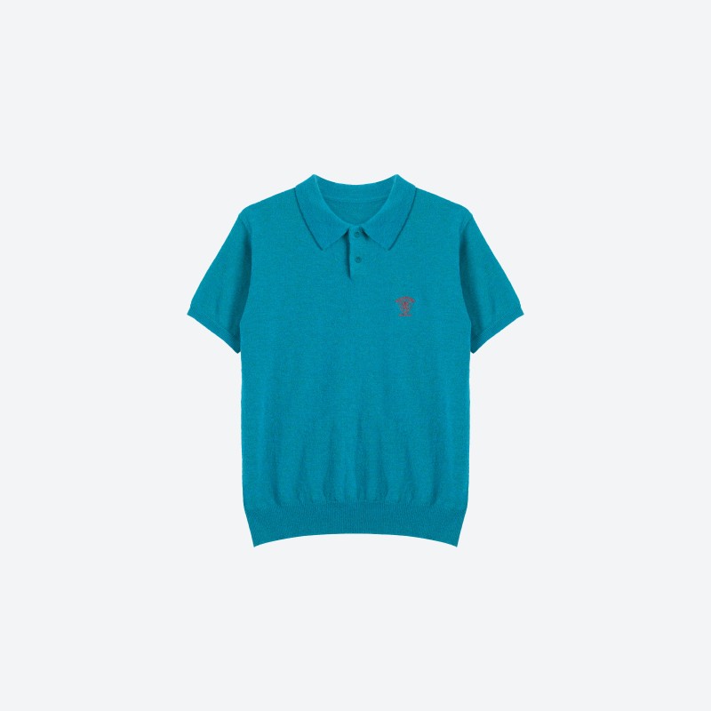 Logo Embroidered Polo Knit